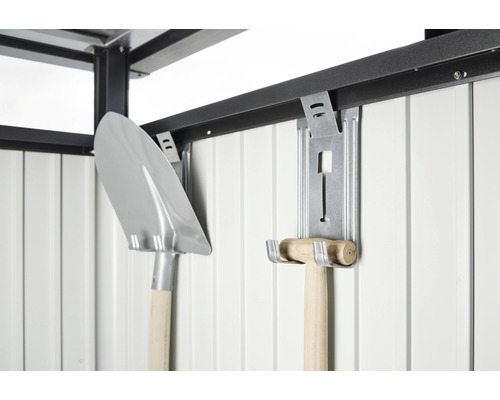 Biohort HighLine H5 tuinhuis met standaard deur, 275 x 315 cm, donkergrijs metallic