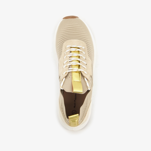 Hush Puppies dames sneakers met metallic details