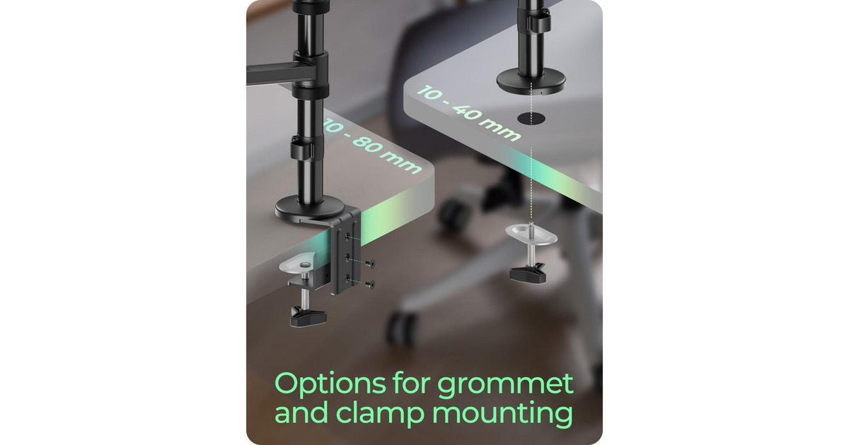 ICY BOXIB-MS622-T monitorarm  (Zwart)