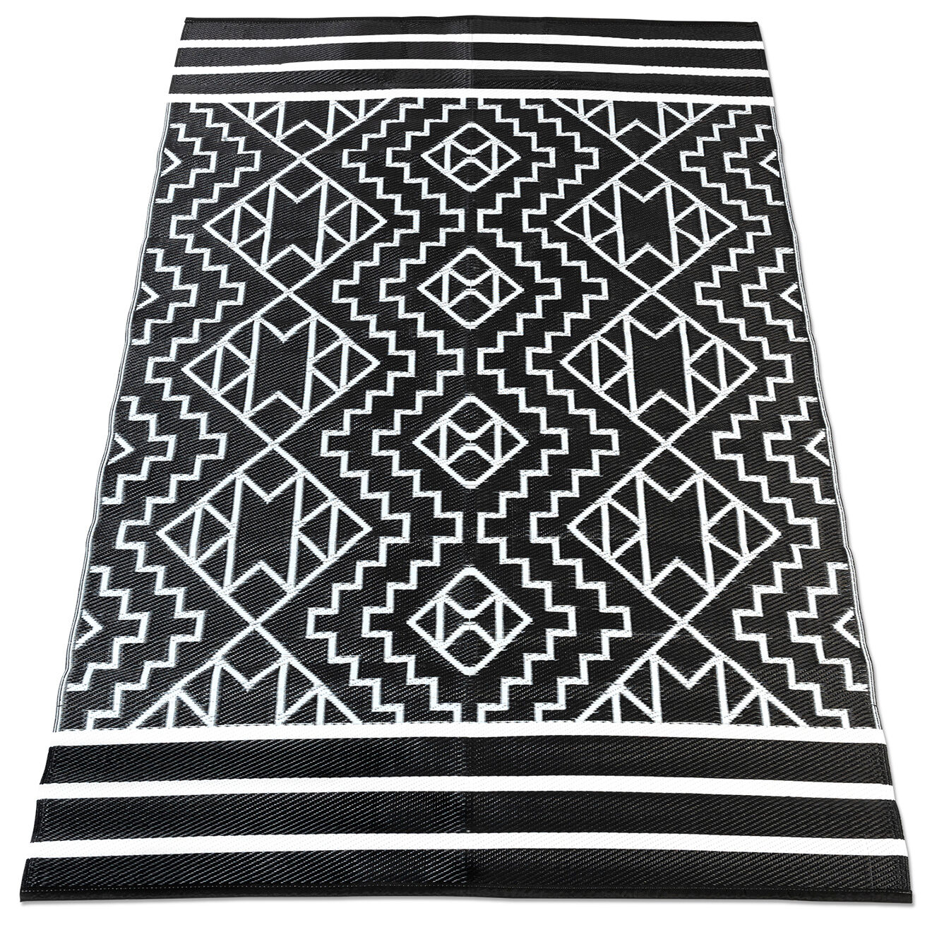 Pratik Garden Tapis extérieur inca noir - 120x180 cm