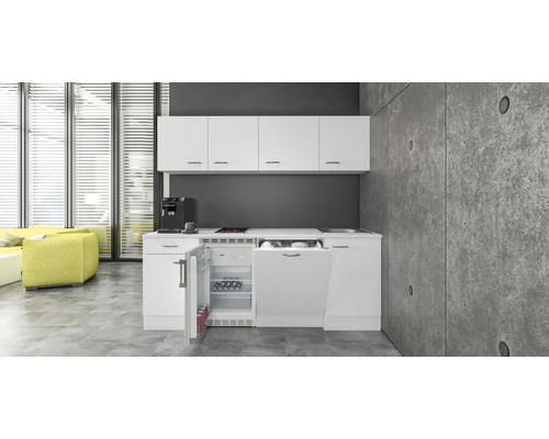 Flex Well keukenblok met apparatuur Wito 210 cm wit mat gedemonteerd omkeerbaar uitvoering 00011968