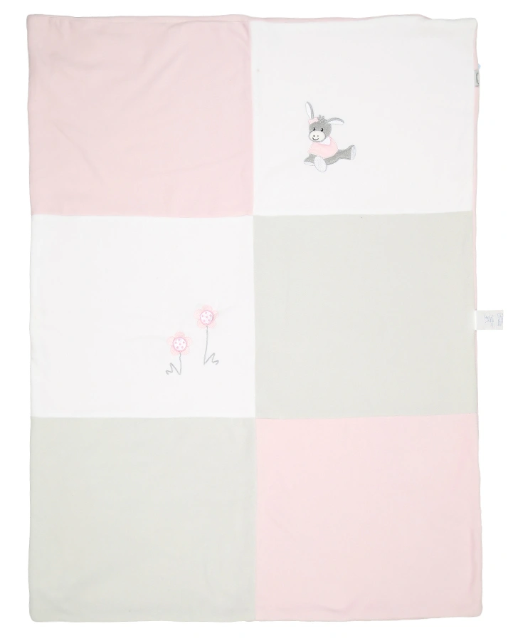 Schmusedecke EMMI GIRL (100x75) in rosa/grau