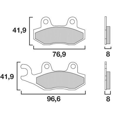 Plaquettes de freins Brembo Sinter Métal Fritté arrière