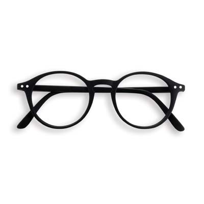 +2.00 Black Circular Reading Glasses: Izipizi