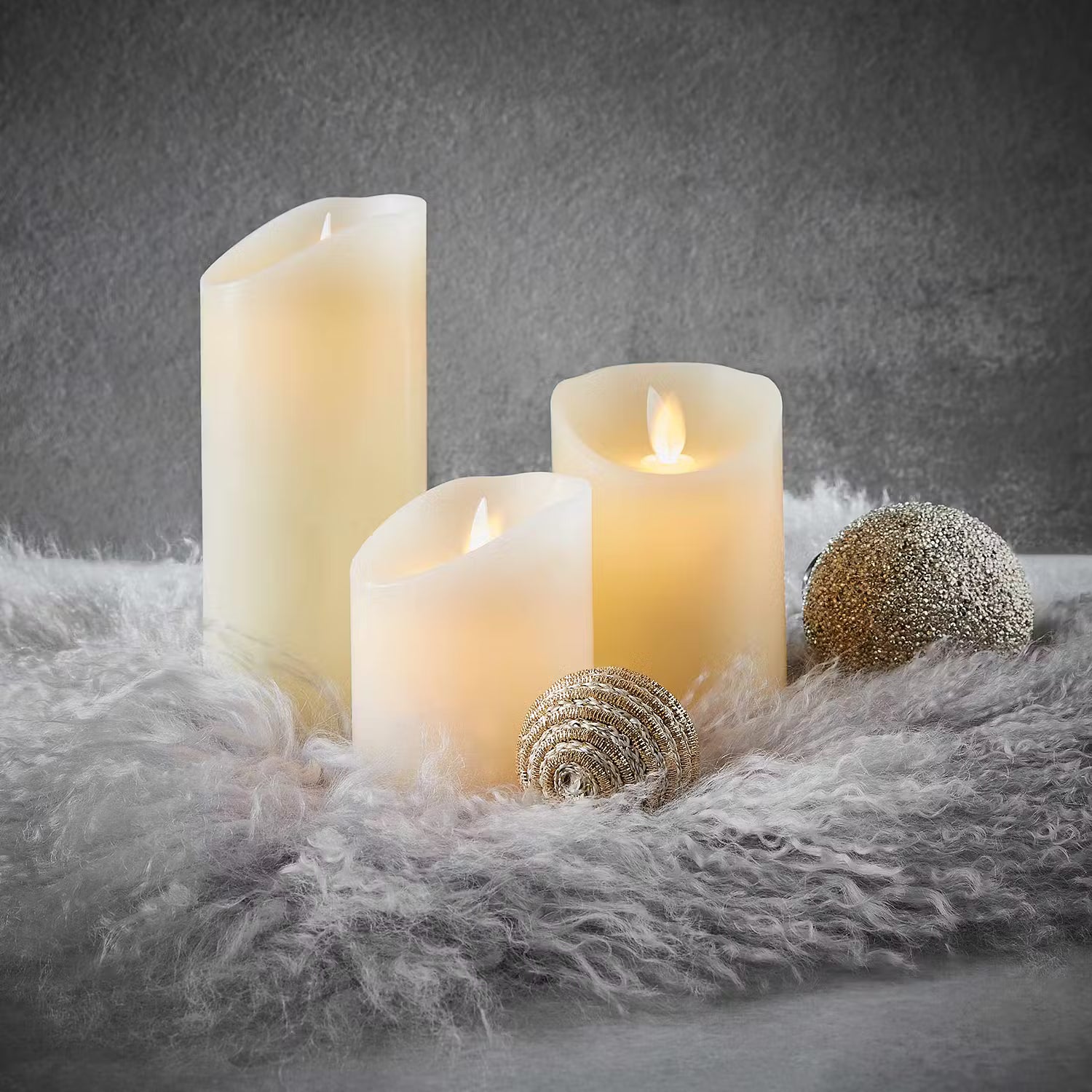 GLOWING FLAME LED Kerzen-Set 3-tlg.
