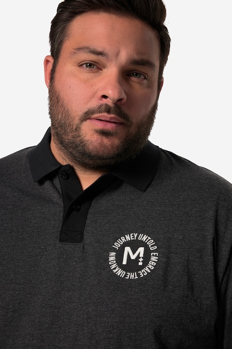 Men+ Poloshirt, Halbarm, Brust-Druck, bis 8 XL