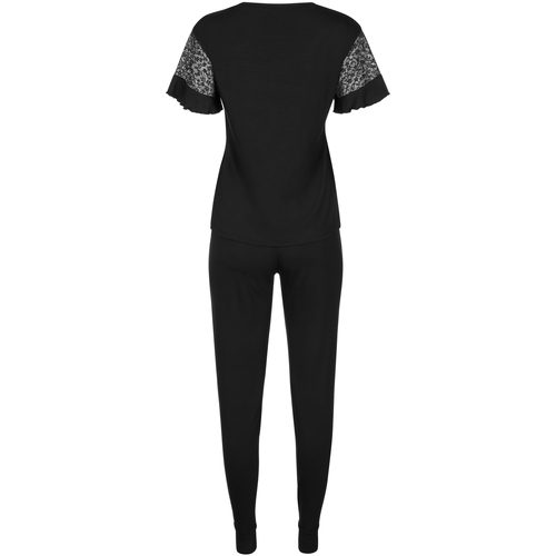 Lisca - Pijama pantalón top mangas cortas SmoothCheek Negro