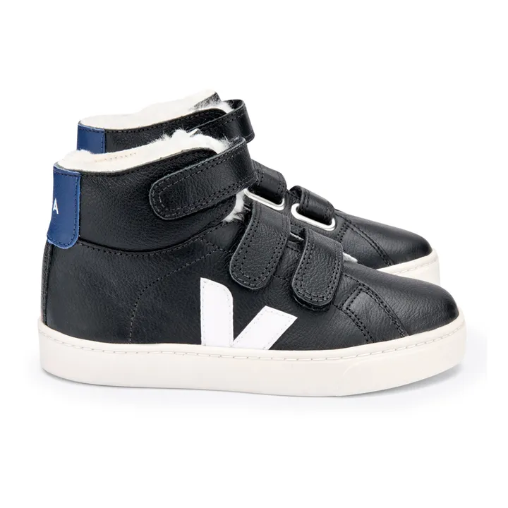 Veja Baskets Scratchs Cuir Fourrées Esplar Mid | Noir