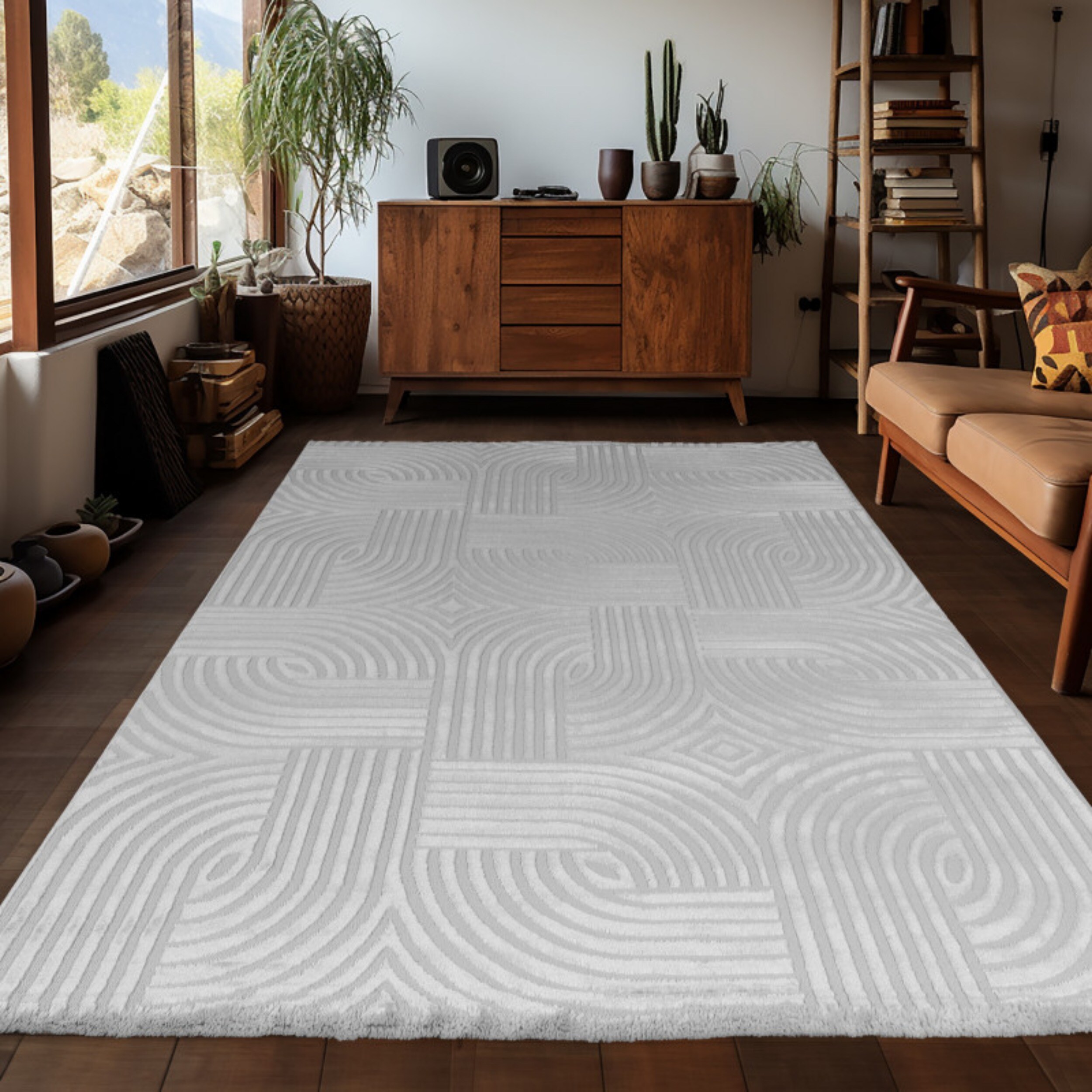 Teppich Wohnzimmer Kurzflor Skandinavische Stil Teppich, Einfarbig