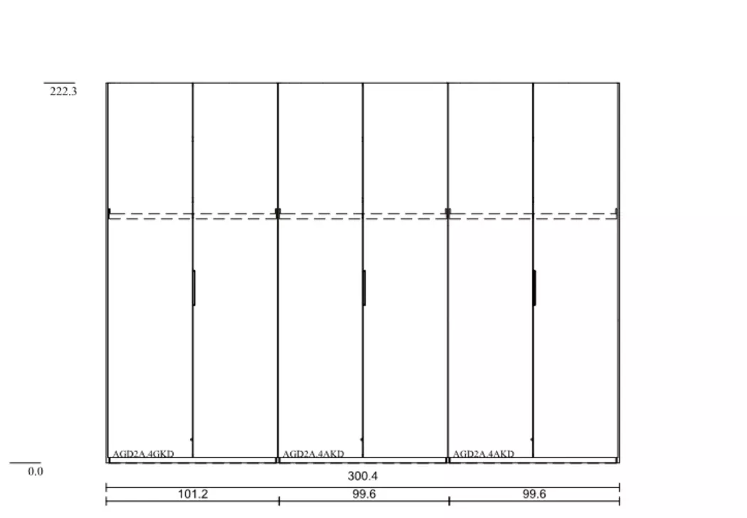 Kleiderschrank Scale 302 x 223 cm