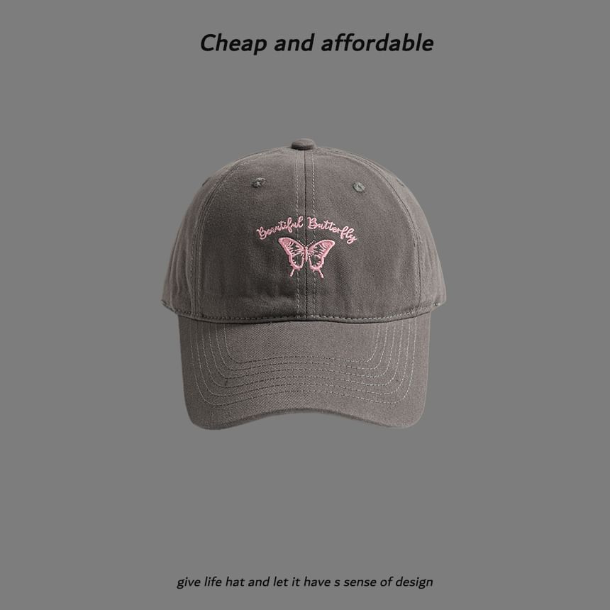 Alpha Kiss - Baseballpet met vlinderborduursel
