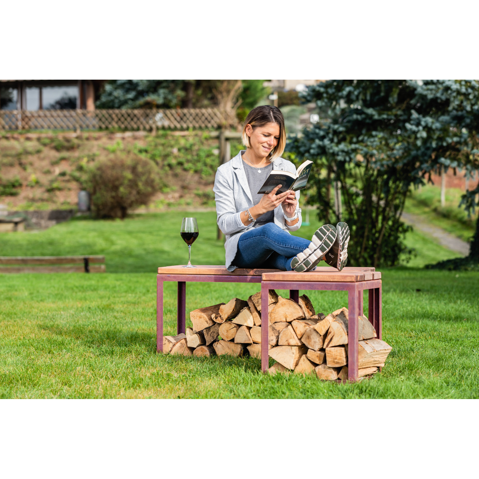 Nouvel Outdoor Hocker Wood 40 x 46 x 40 cm