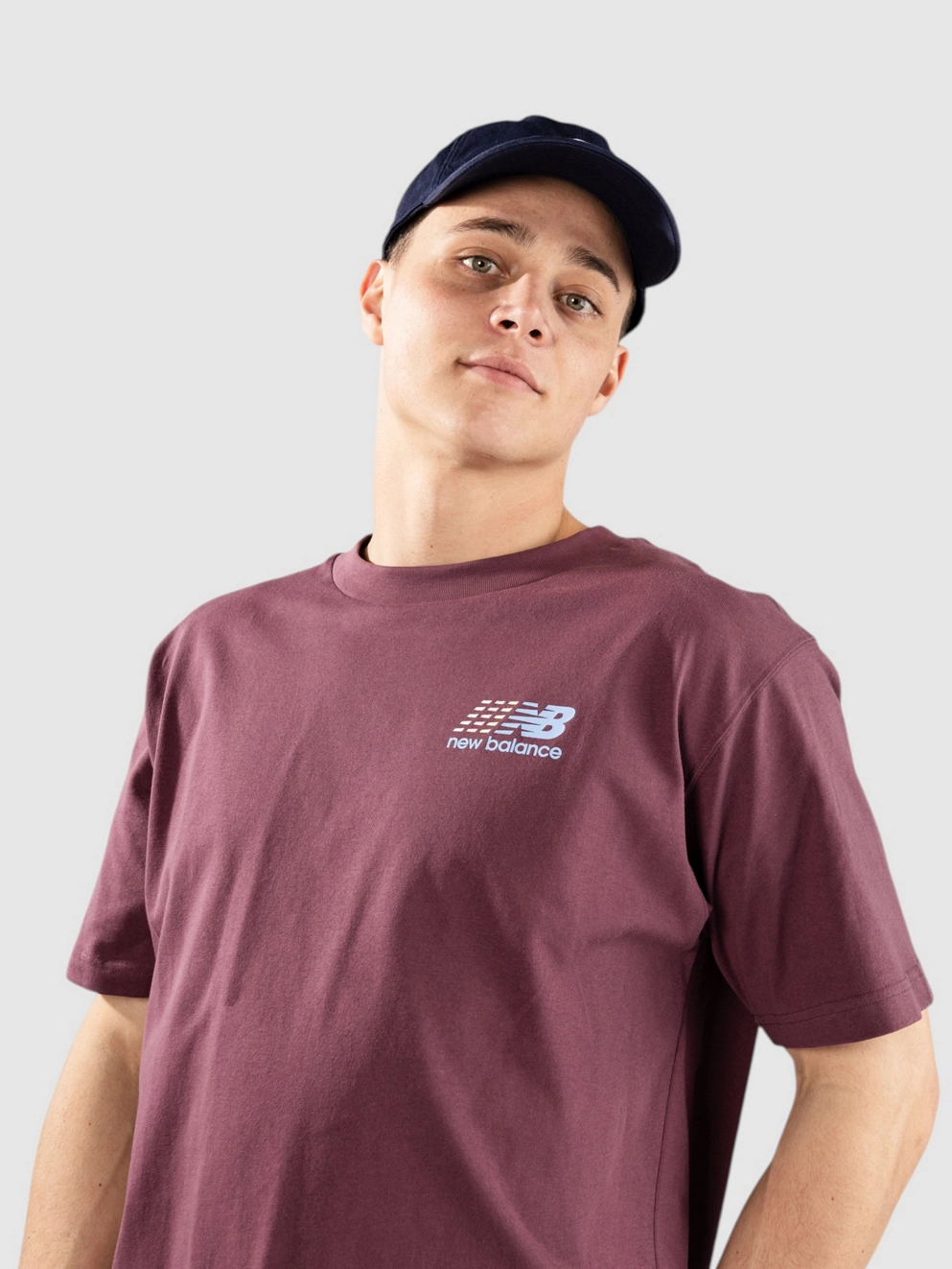 New Balance Athletics Multi Color Logo T-Shirt faded plum