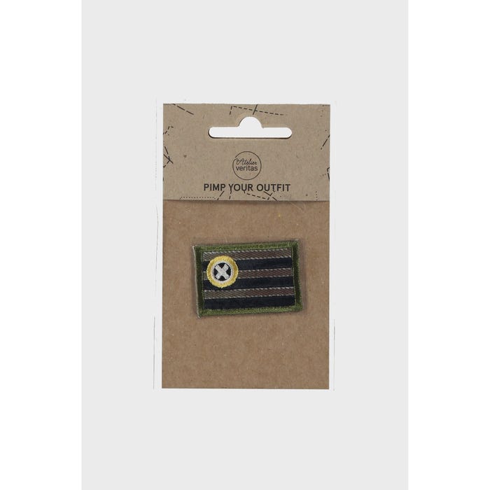Atelier Veritas-Patch leger met strepen 3x4,5cm