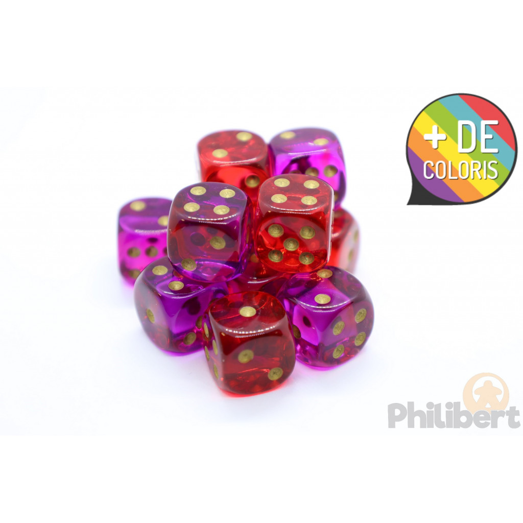 Set de 12 Dés 6 Faces Chessex Gemini