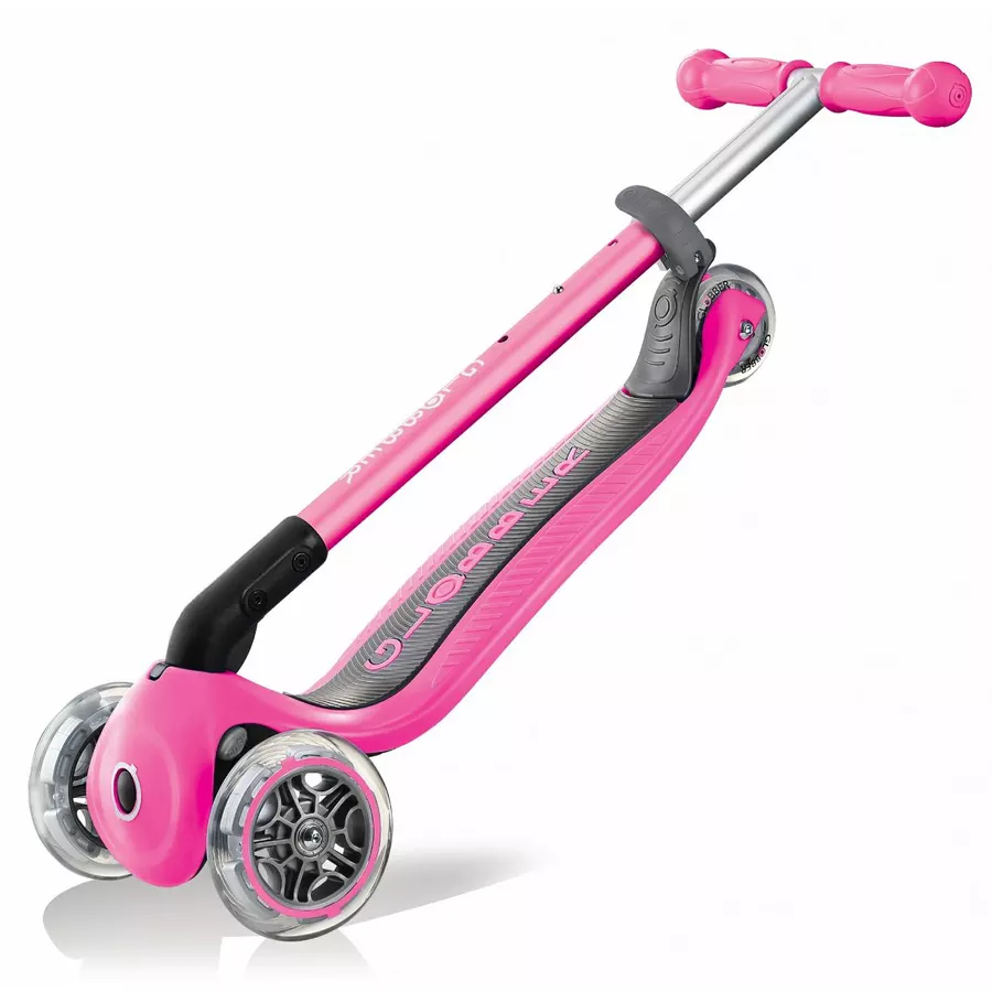 Globber Scooter Primo Foldable mit Leuchtrollen, pink