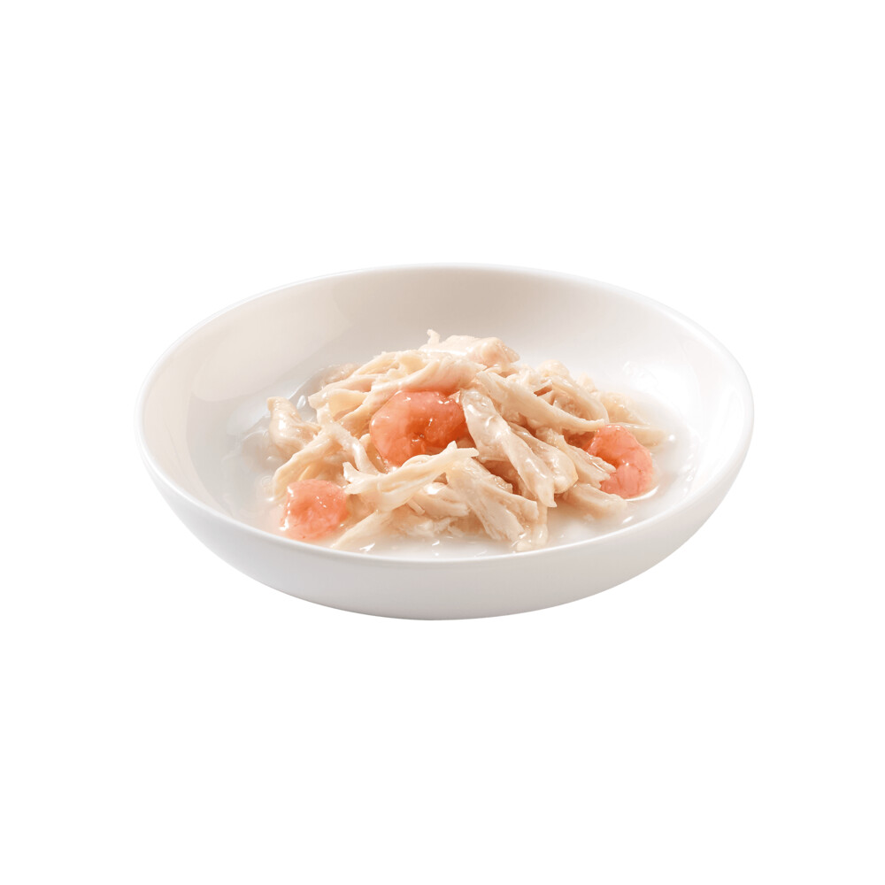 14x Schesir Kattenvoer Garnaal in Bouillon70 gr