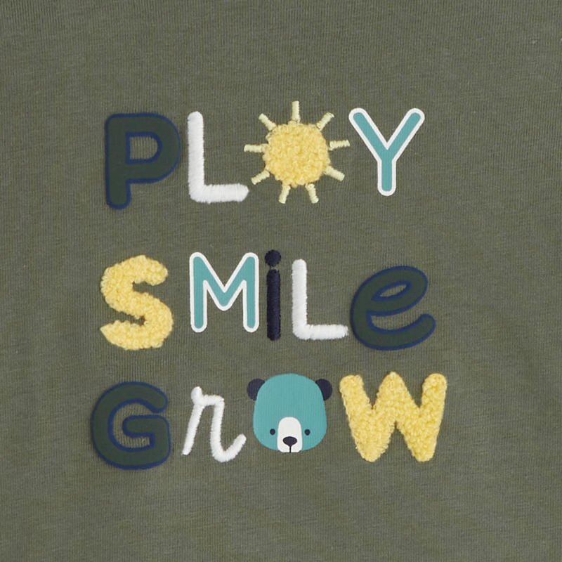 T-shirt message vert bébé garçon Vert