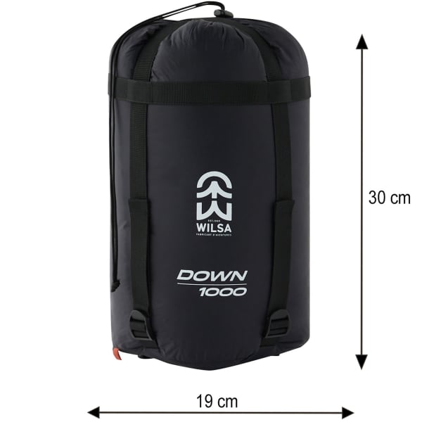 Sac de couchage WILSA DOWN 1000 BLACK