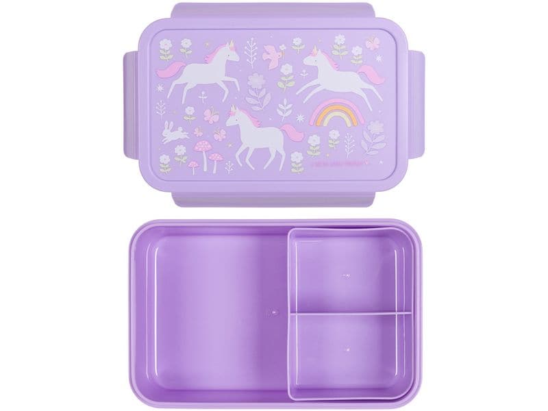 A Little Lovely Company Lunchbox Einhorn Weiss Kinder Znünibox mit herzigem Motiv