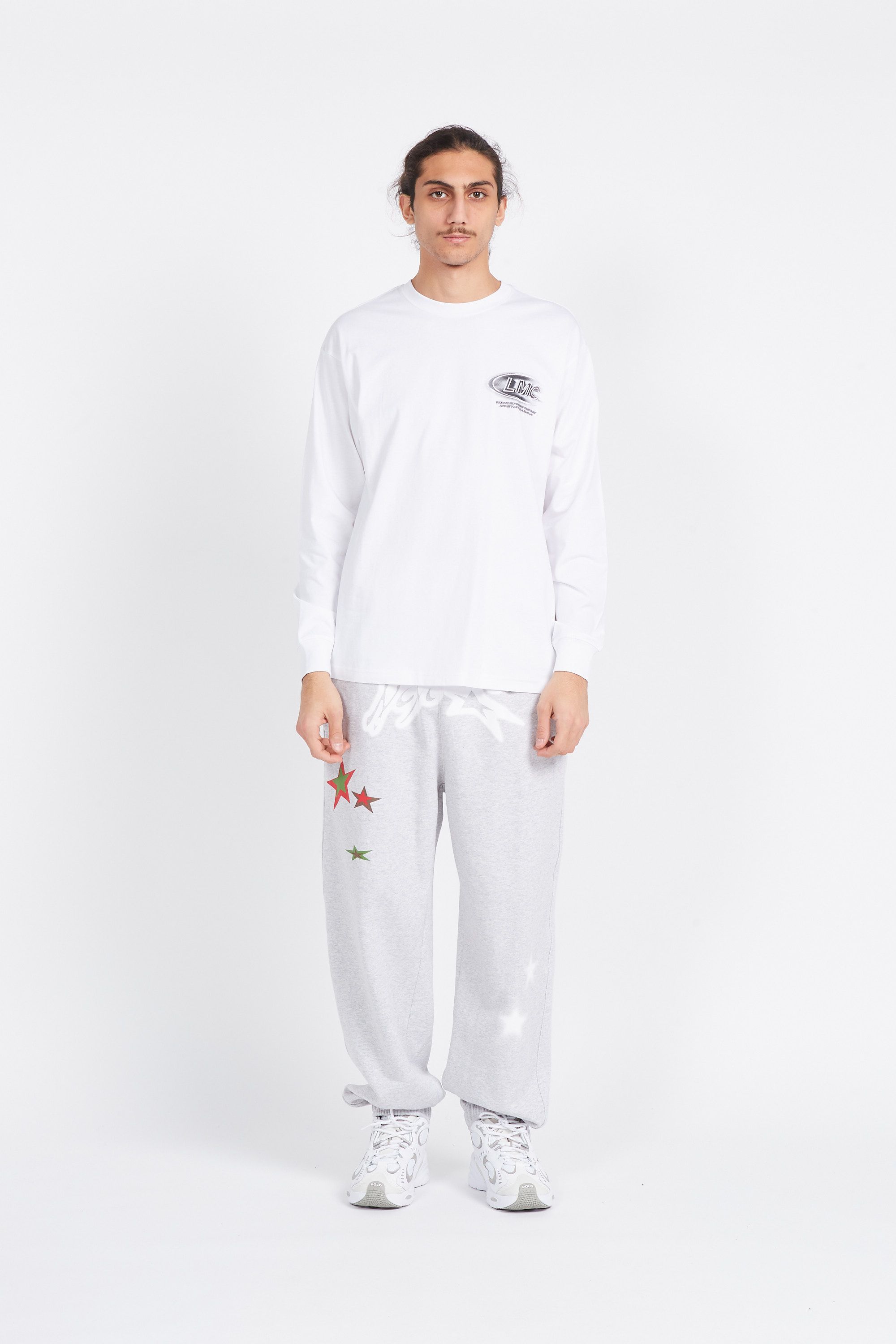 LOST MANAGEMENT CITIES T-shirt CREW LONG Blanc