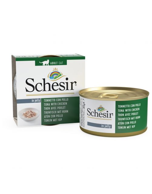 Schesir Kat Blik Gelei Vis 85 g - Kattenvoer