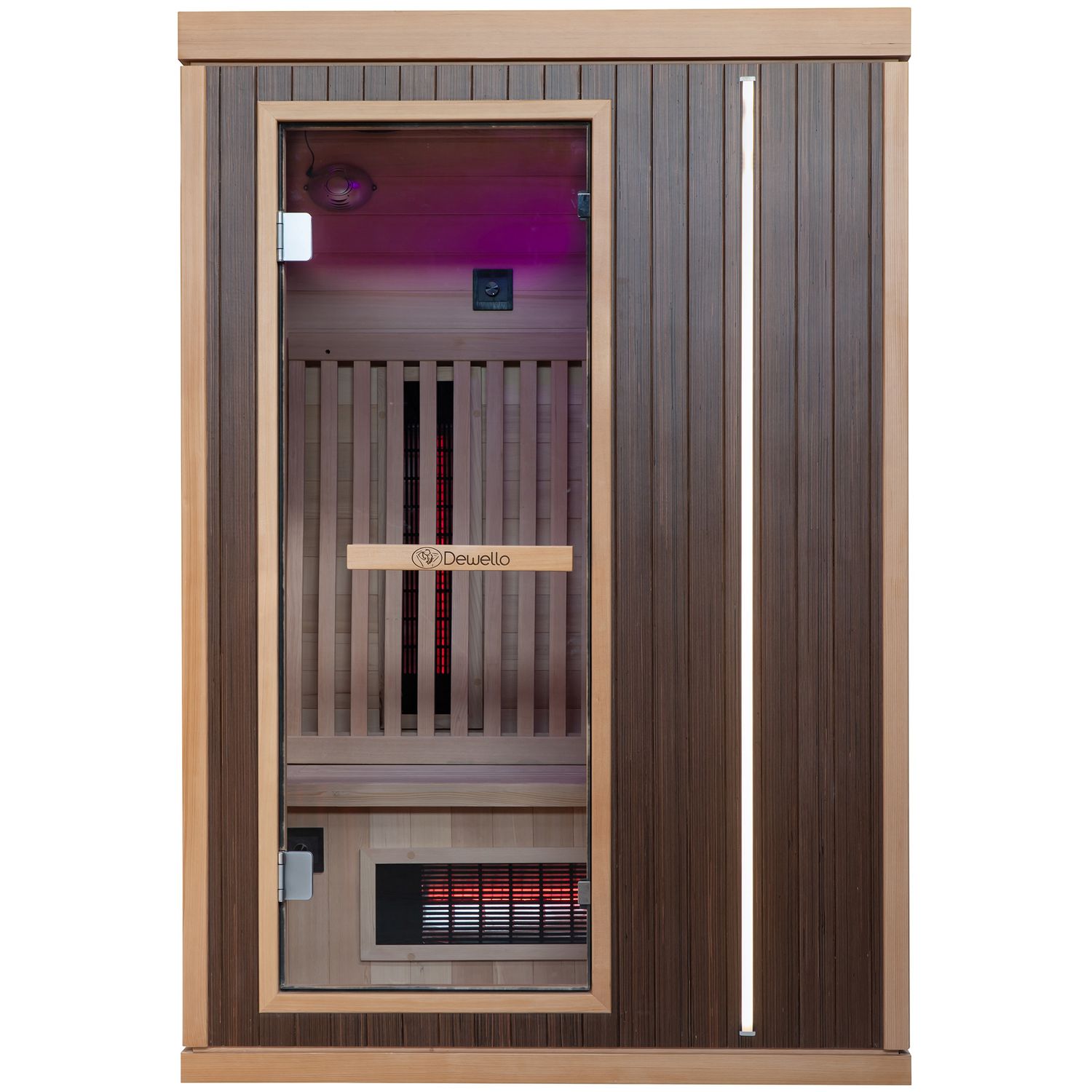Dewello Infrarotkabine Infrarotsauna MELVILLE 130cm x 105cm