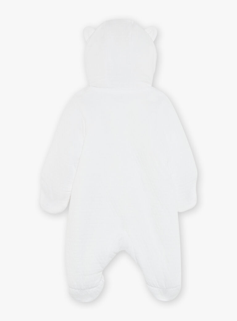 Combi-pilote à capuche en tubique écru