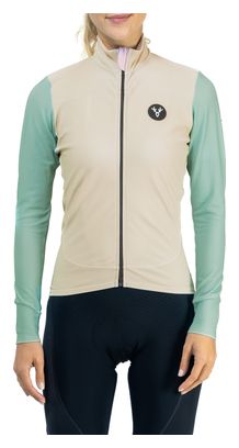 Maillot Manches Longues Femme LeBram Ventoux Beige Vert