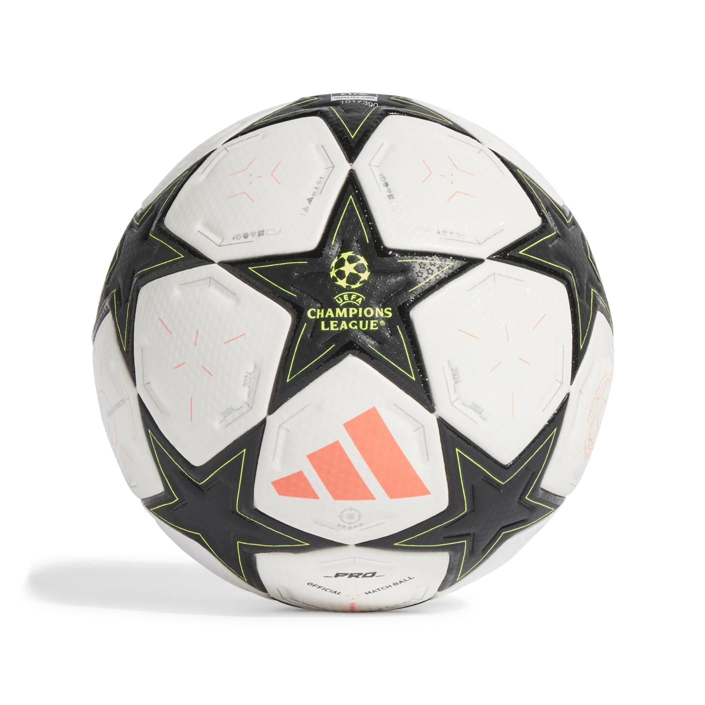 Adidas UEFA Champions League Pro Voetbal Maat 5 Wit Zwart Geel