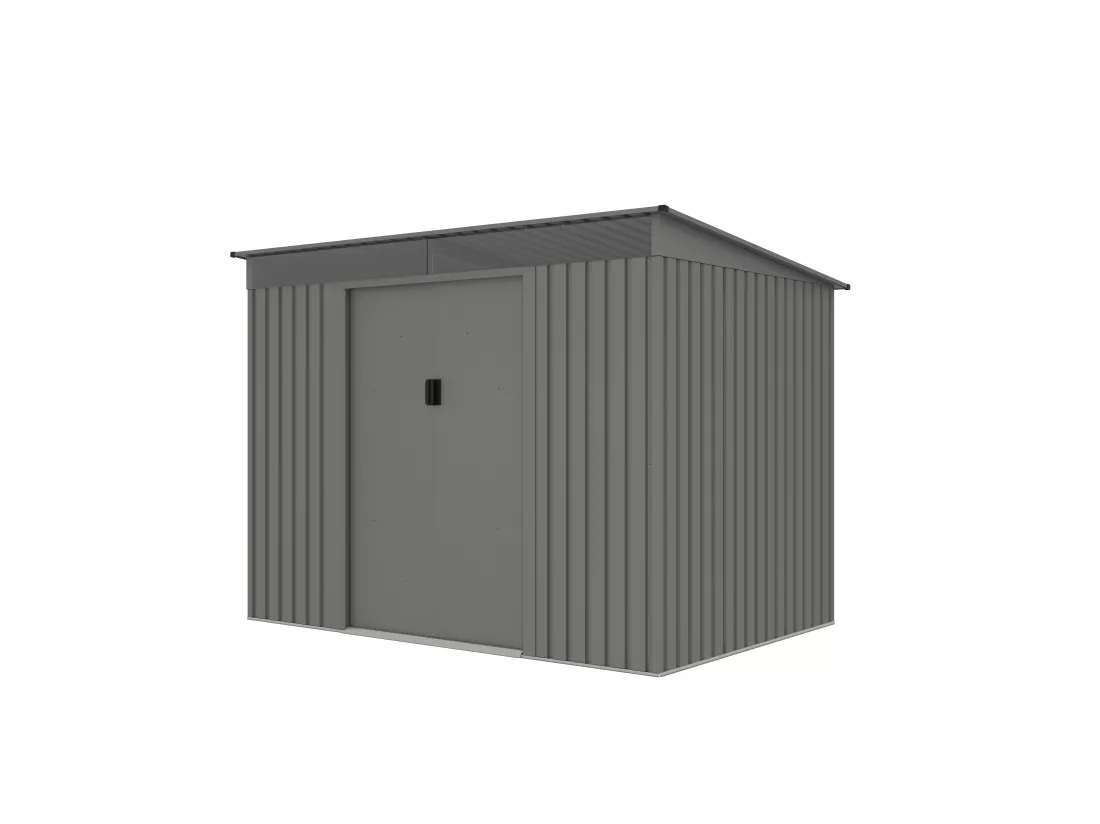 Abri de jardin métal en acier galvanisé gris 4,77 m² - FOLCO