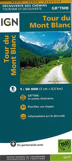 IGN - TOUR DU MONT BLANC 1 50 000