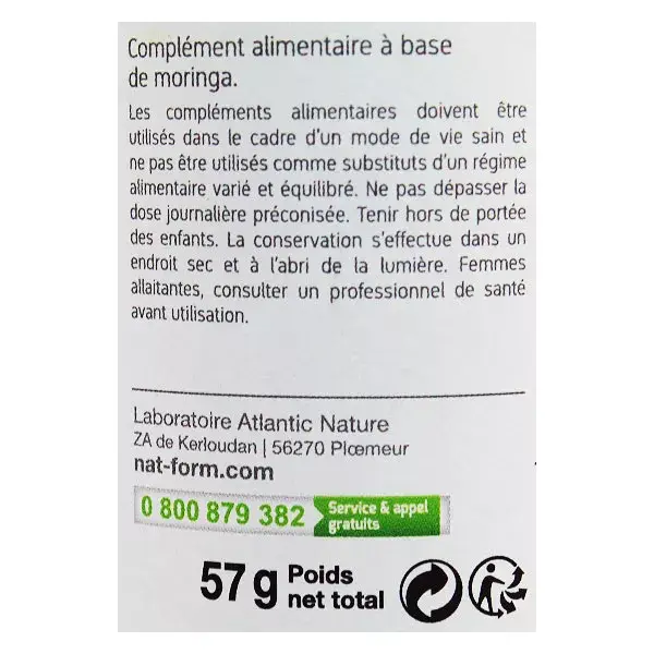 Nat & Form Moringa Original 200 cápsulas