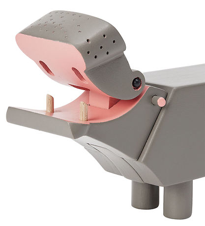 Kay Bojsen Holzfigur - Nilpferd - Liliput - 6 cm - Grau
