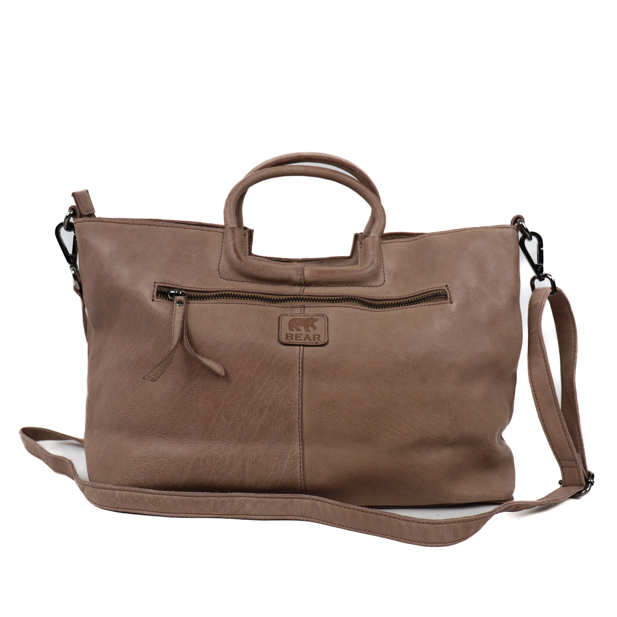 Hand-/schoudertas 'Jasmijn' L taupe Taupe