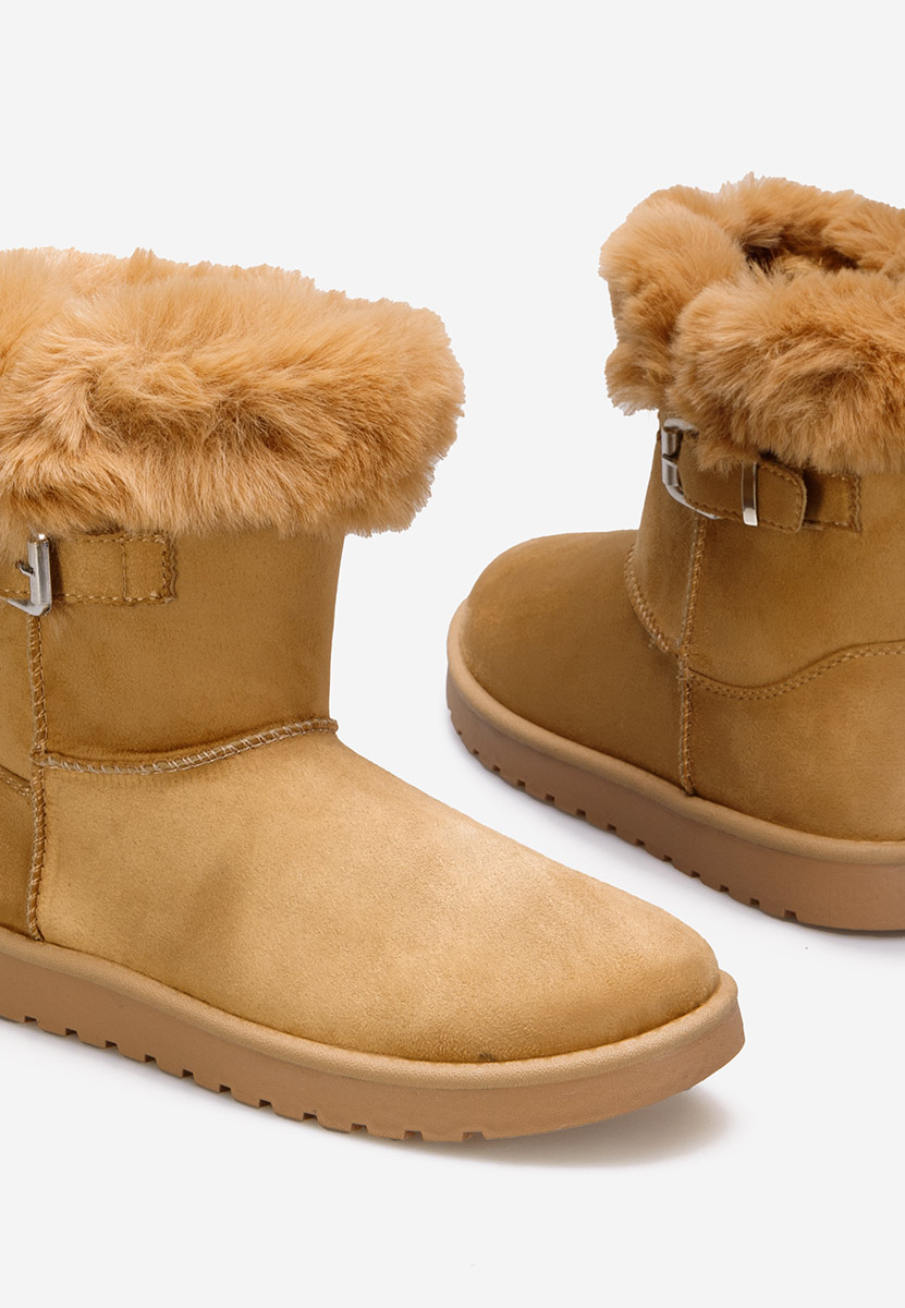 Bottes fourrées femmes chameau Cherina