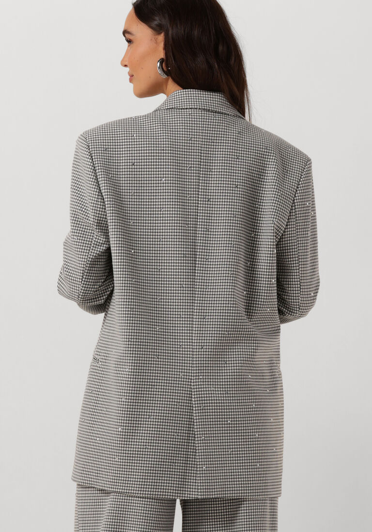 ALIX THE LABEL grijze alix the label blazer ladies woven mini check blazer