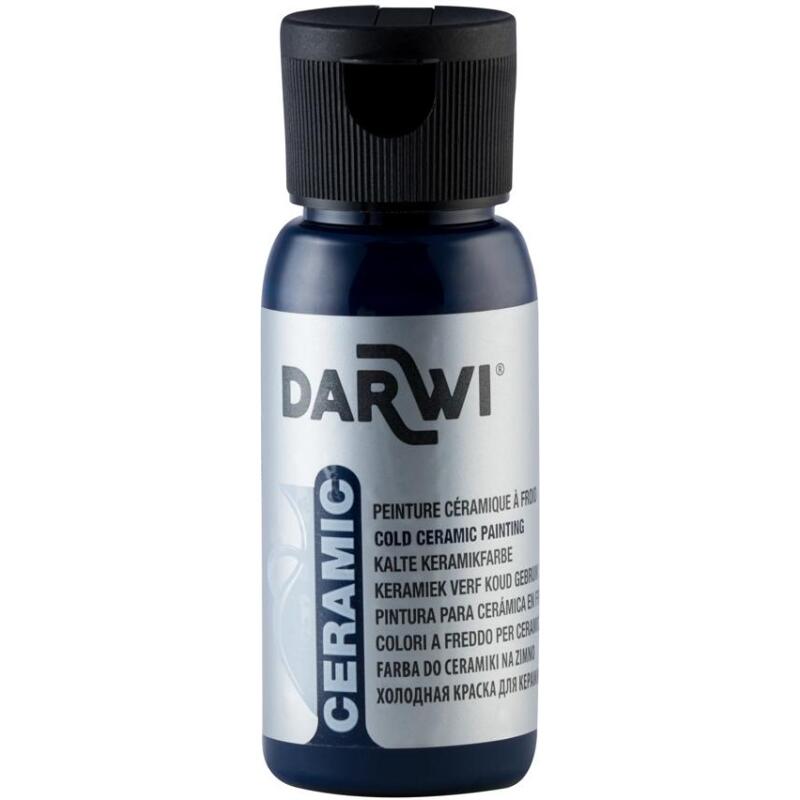 DARWI Flacon de 50 ml de Peinture sur Céramique à Froid - Bleu lagon