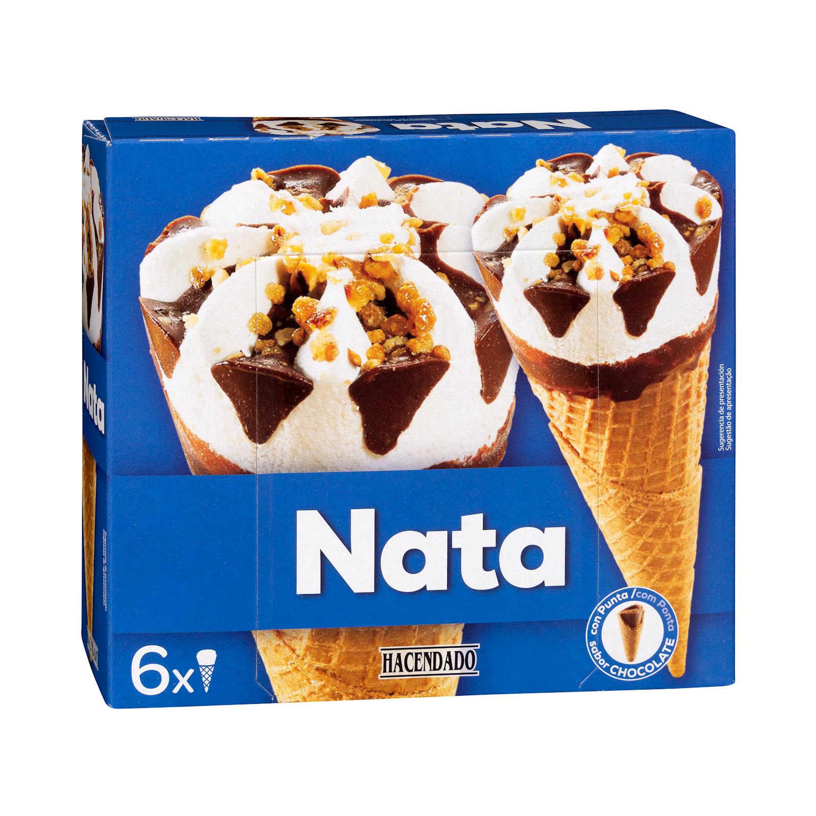 Cornet de glace à la crème Hacendado