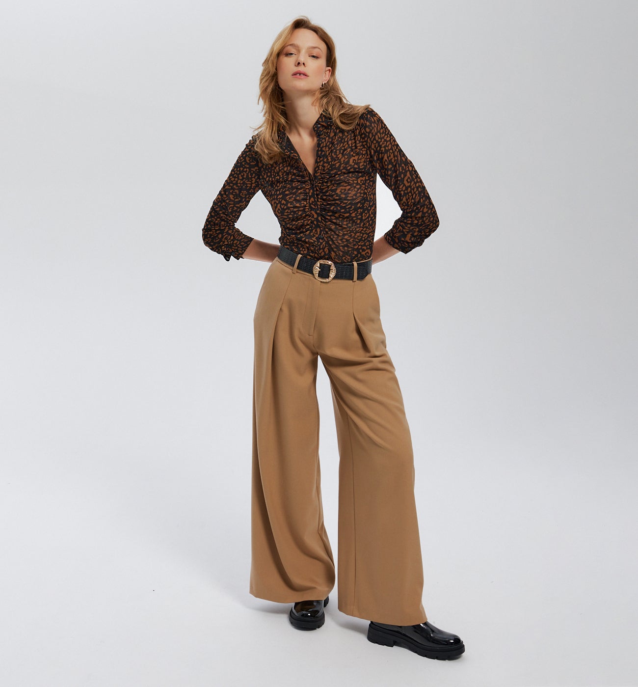 Chemisier en tulle Femme - Imprimé noir
