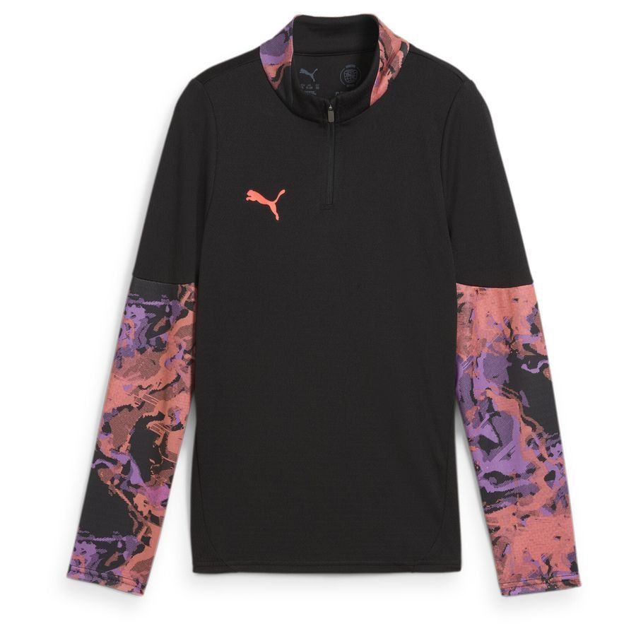 PUMA Maillot d'Entraînement IndividualCUP Fermeture Éclair 1/4 - Noir Enfant