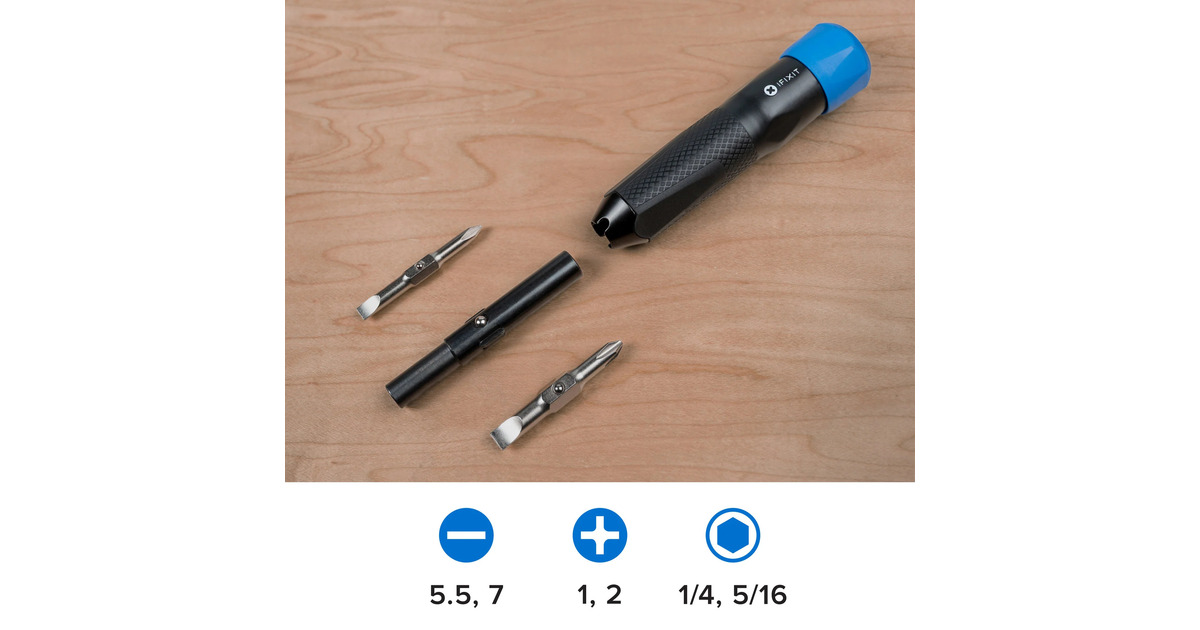 iFixitNarwhal 6-in-1 Driver bitset  (Zwart/blauw)