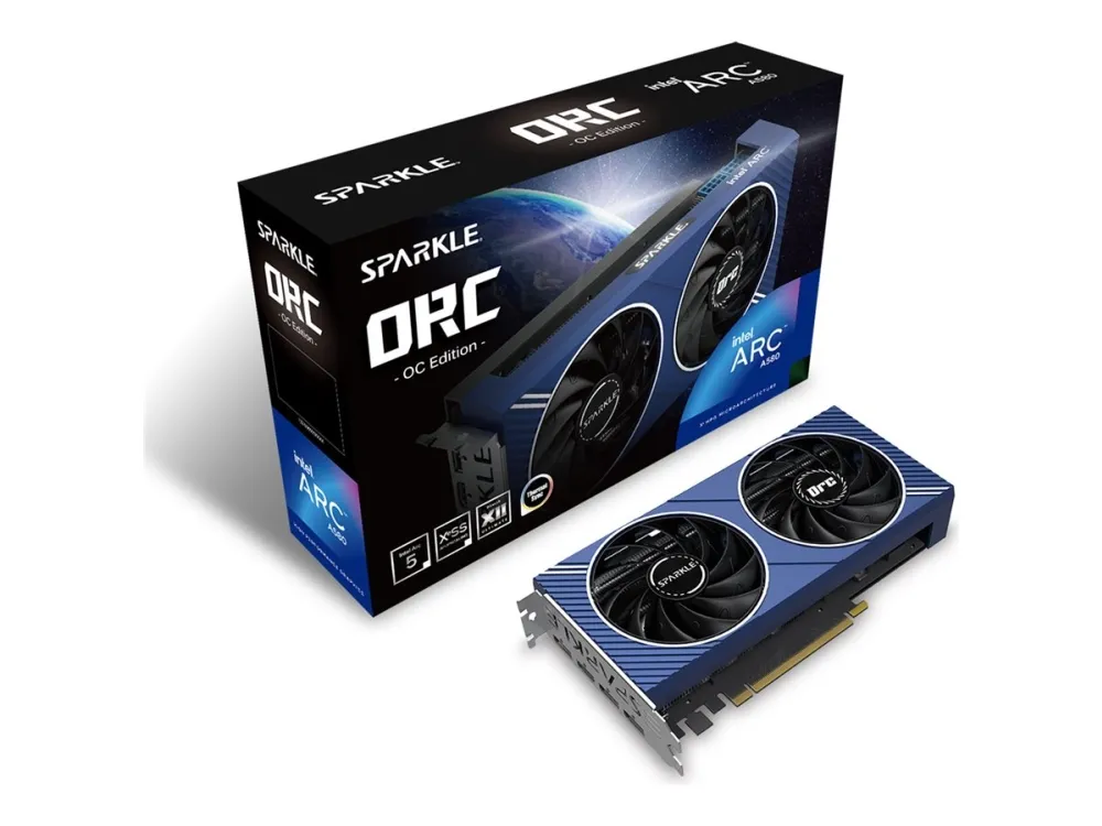 SPARKLE Intel Arc A580 ORC OC Edition - Grafikkort - Intel Arc A580 - 8 GB GDDR6 - PCIe 4.0 x16 - 3 x DisplayPort, HDMI