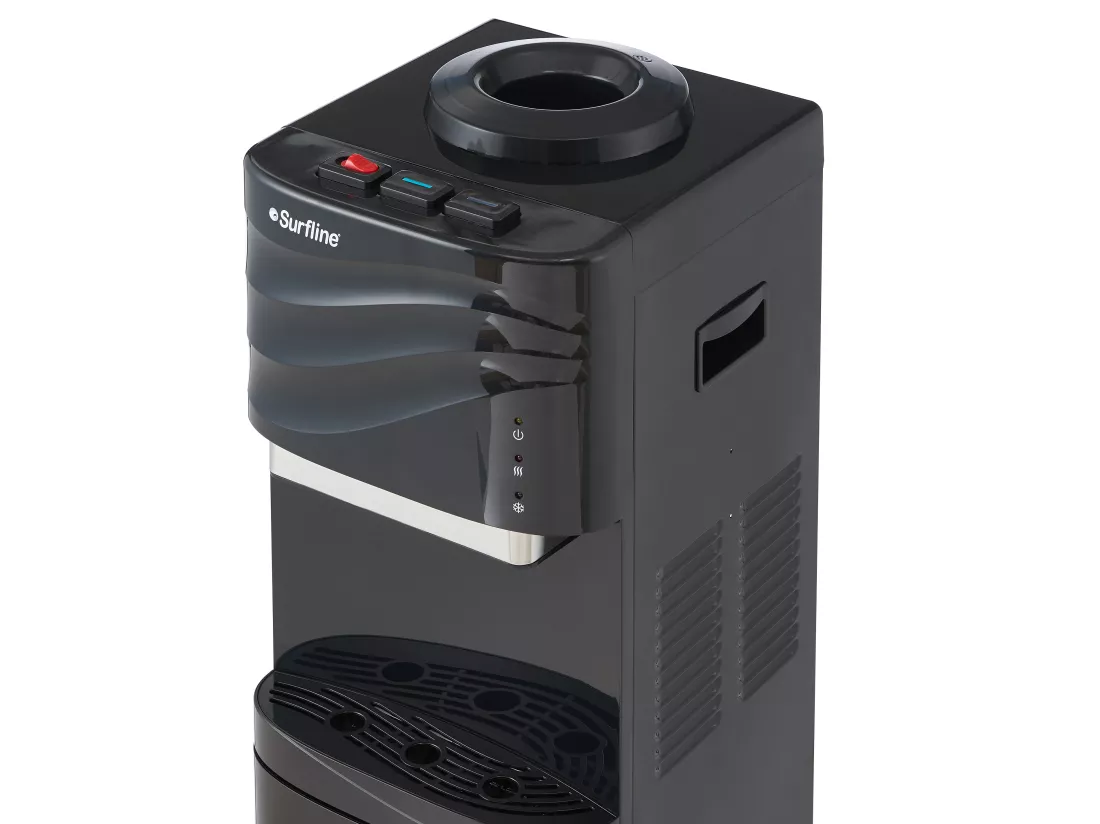 Fontaine à eau bonbonne - eau froide/chaude - 11 /18L - Noir - FORTEX