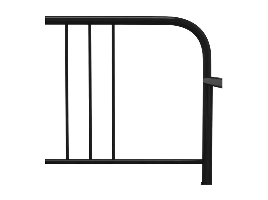 Lit canapé extensible noir en métal 90x200 Volda