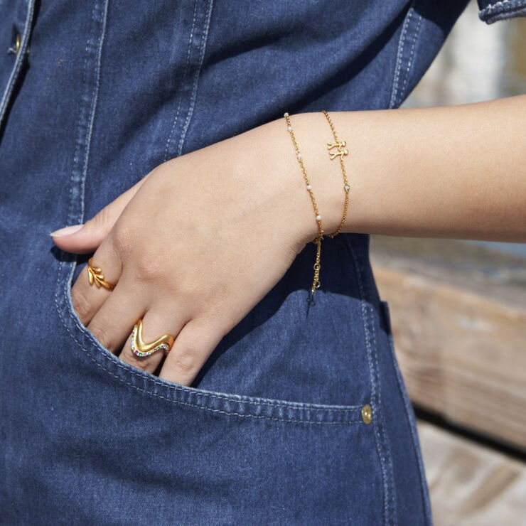 ByBiehl Wave ring large - GP Gold