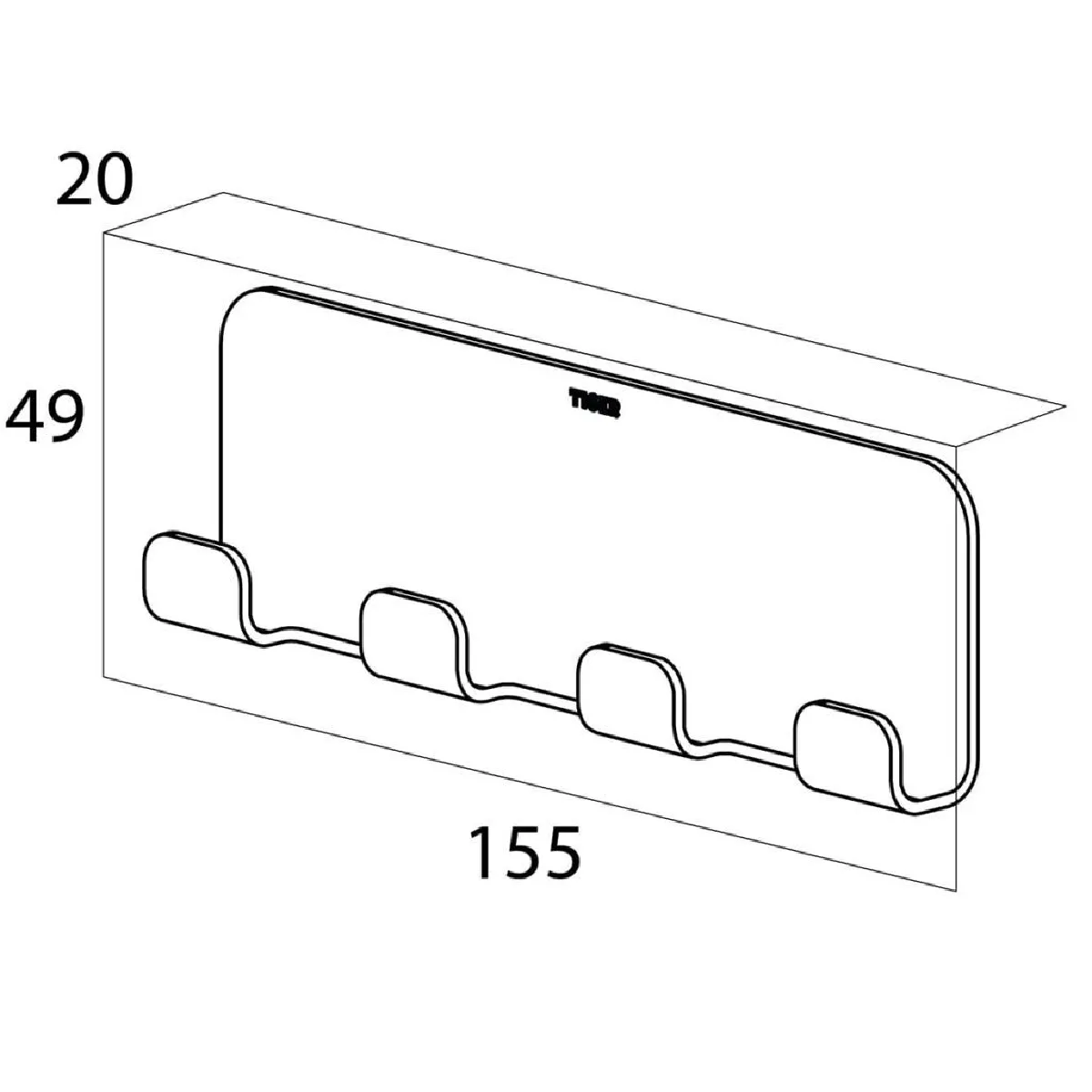 Tiger Porte-serviette multiple Colar - Argenté