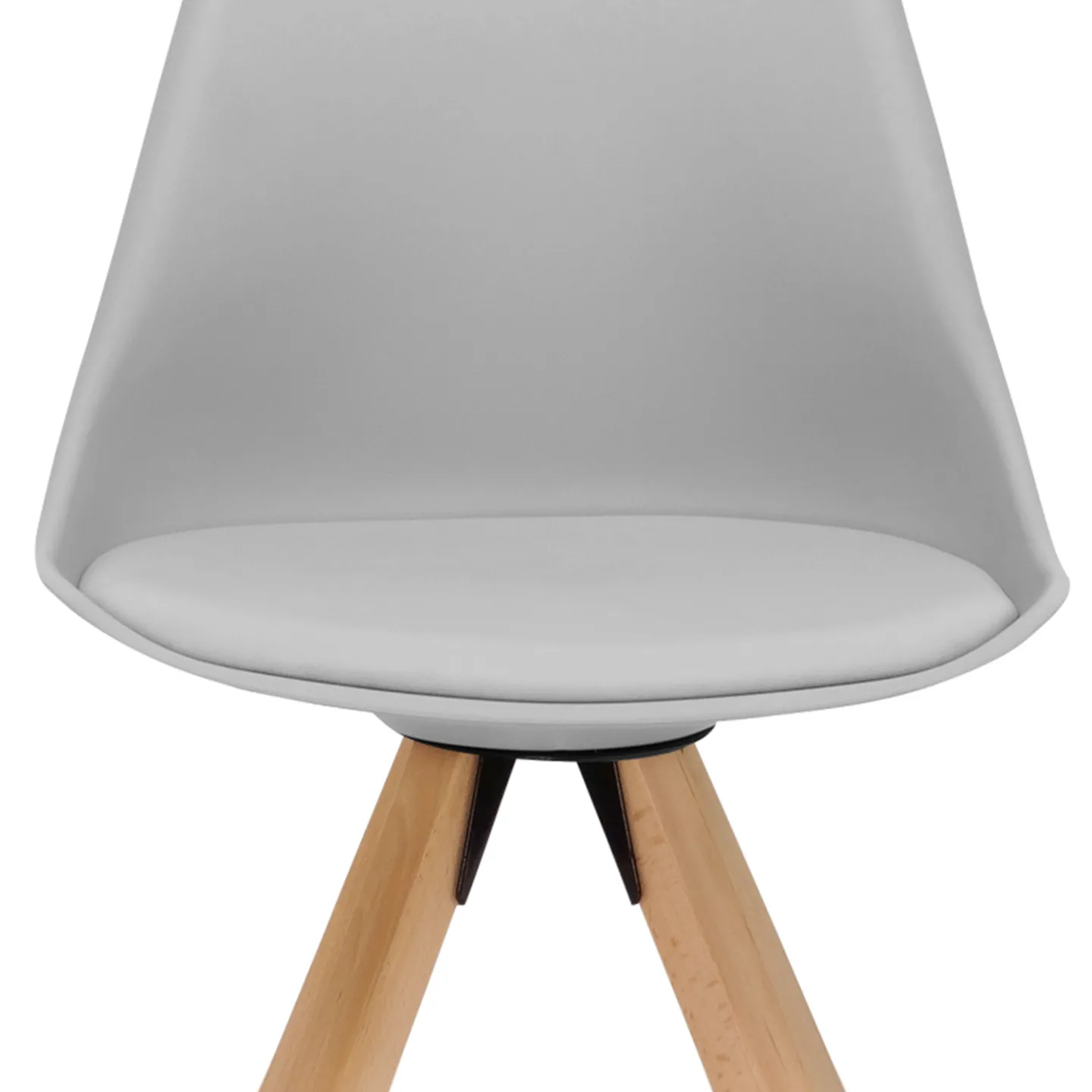 Lot de 4 chaises SWANA mix color blanc, gris clair, gris foncé et bleu