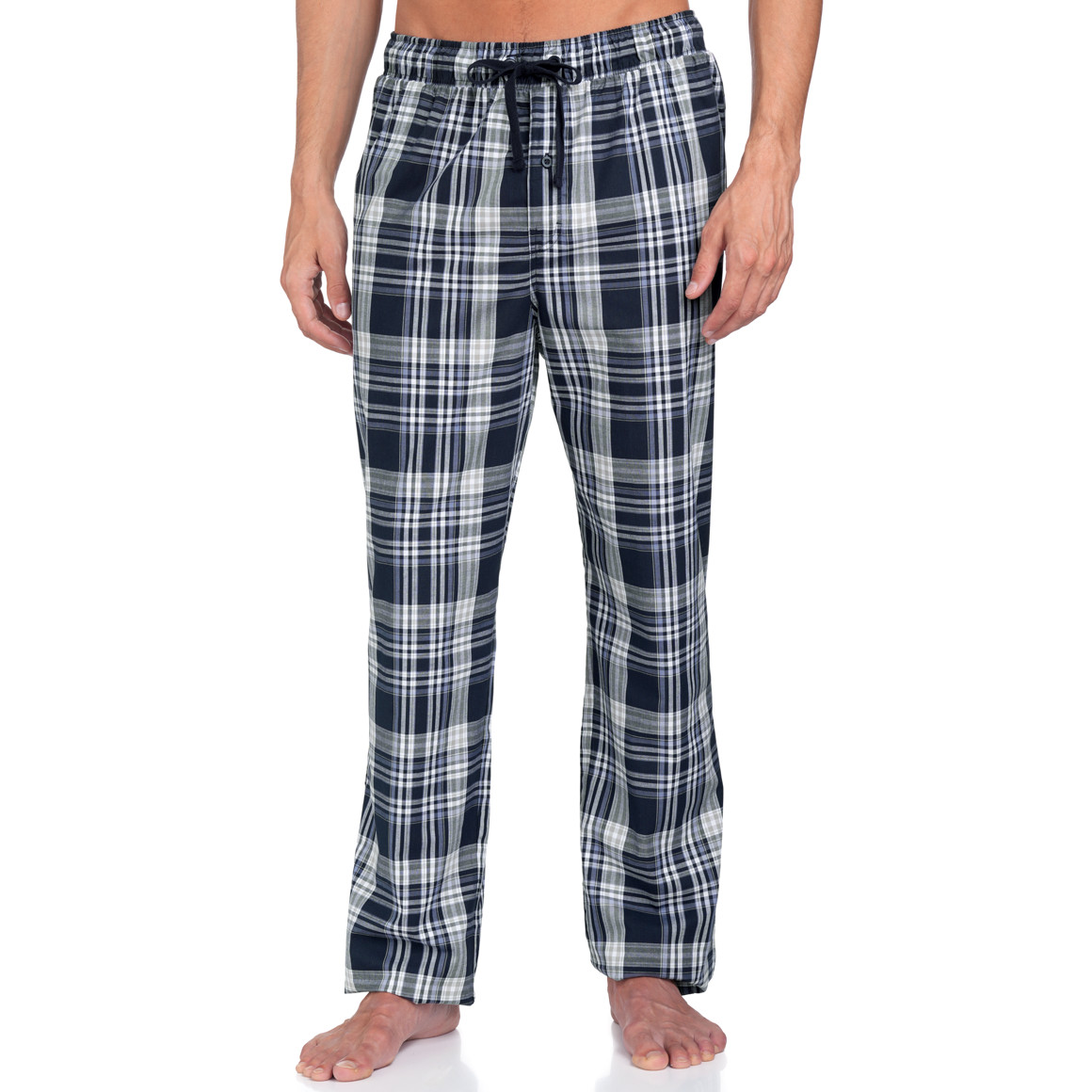 VanVaan Herren Schlafhose mit kariertem Muster dunkelblau / weiss