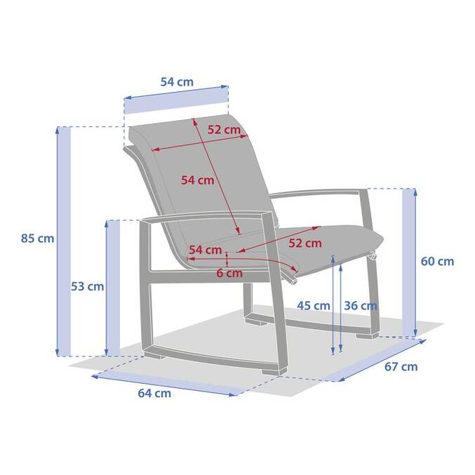 Fauteuil de salon de jardin BOREANE Café